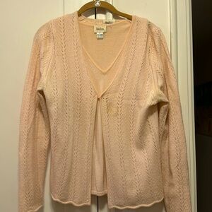 Neiman Marcus 100% Cashmere Cardigan Twin Set - Soft Pink - Size S & M